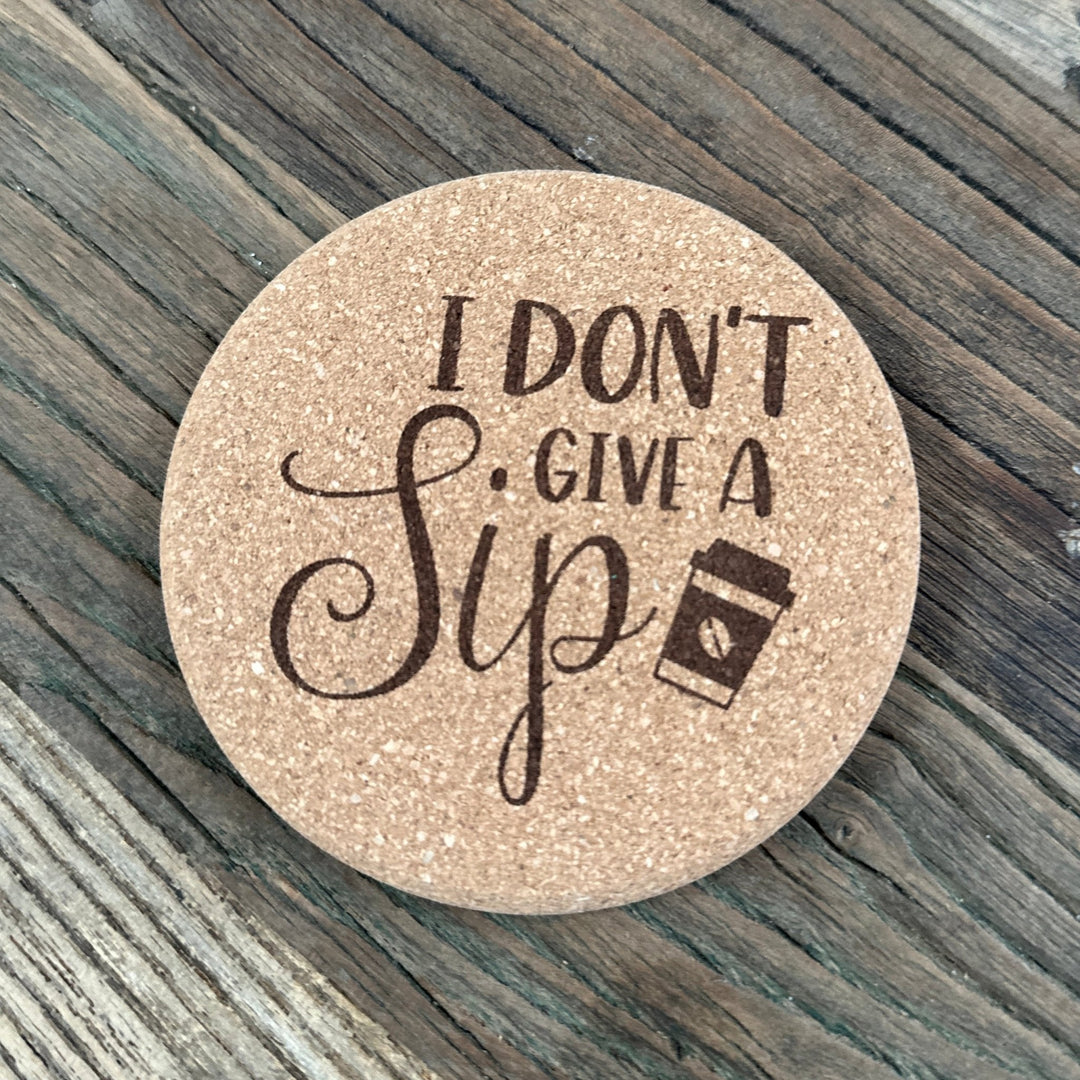 Coffee Lover Cork Coasters | Thick Cork Coaster | Various Designs - Seeds & Sawdust
