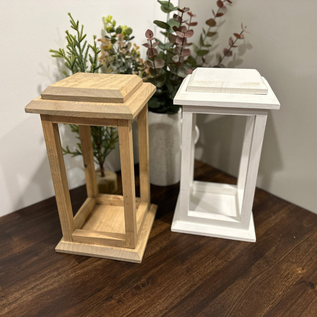 Decorative Wooden Lantern (Various Sizes Available) | Wedding Decor | Home Decor - Seeds & Sawdust