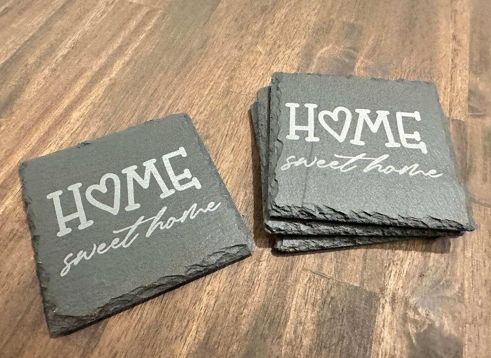 Home Sweet Home Coaster | Slate Coaster - Seeds & Sawdust
