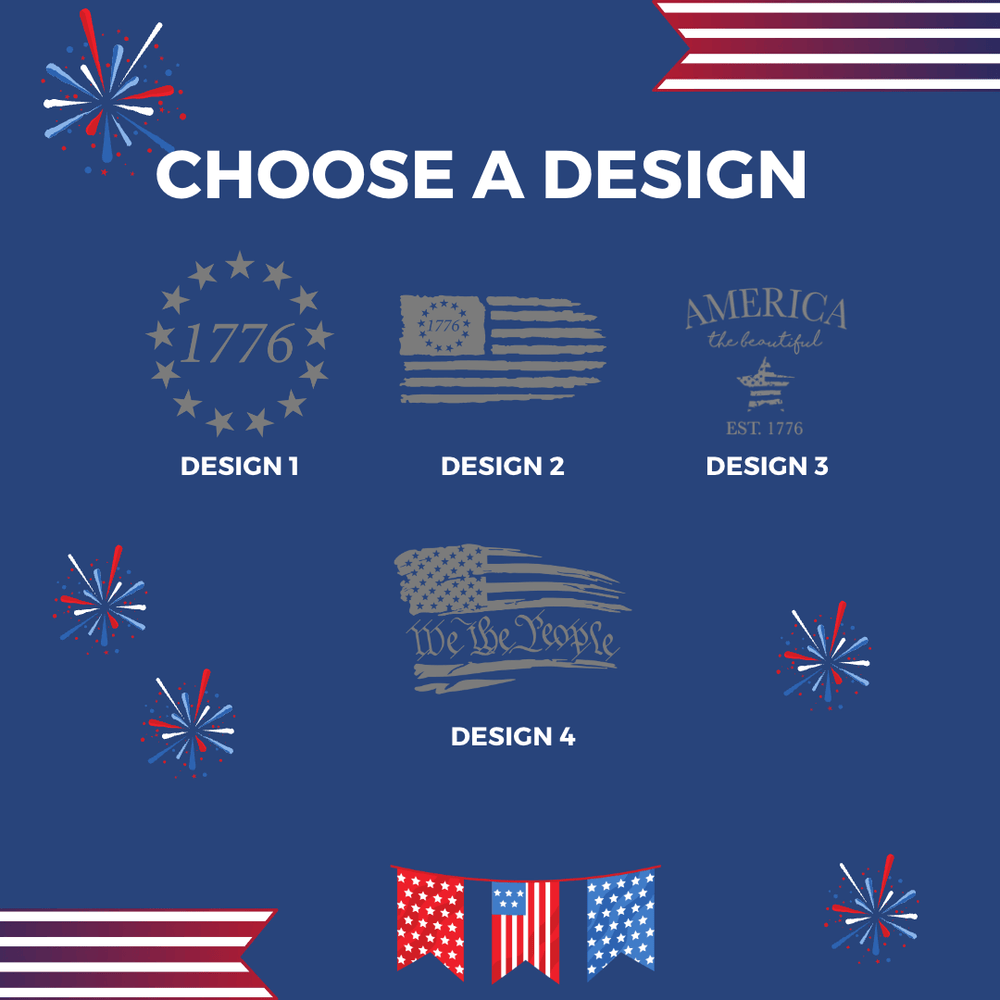 Patriotic American Themed Coaster Set | Slate, Wood or Cork | 4 of July Coasters - Seeds & Sawdust