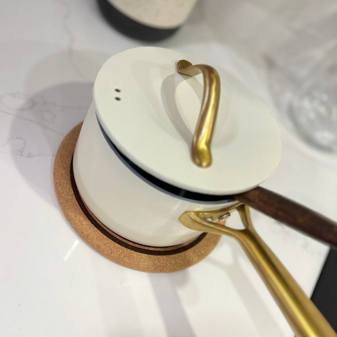 Round Cork Trivet | Georgia Born | Hot Pad | Kitchen Decor - Seeds & Sawdust