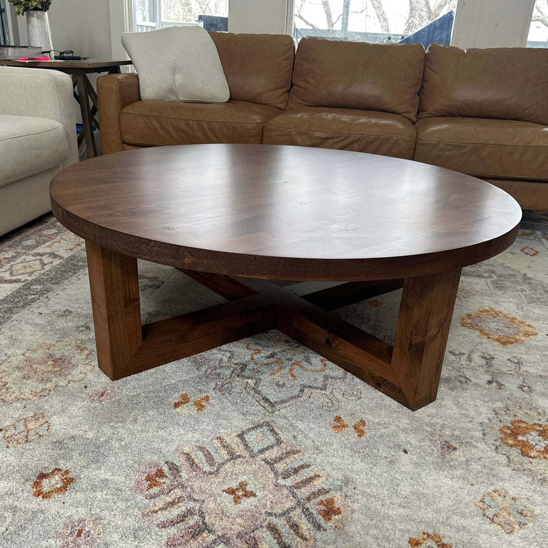 Round Modern Farmhouse Coffee Table - Seeds & Sawdust