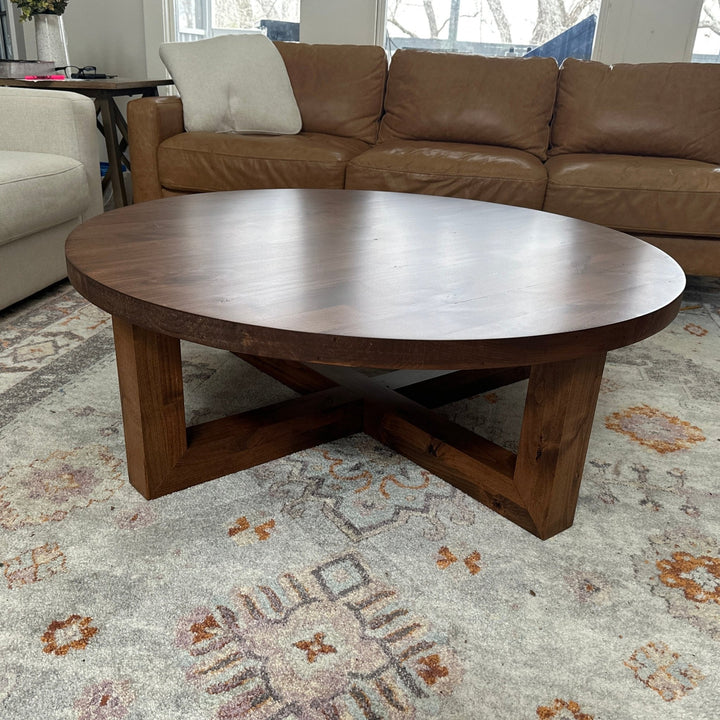 Round Modern Farmhouse Coffee Table - Seeds & Sawdust