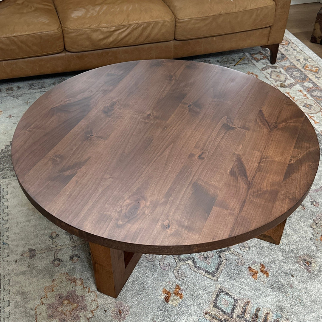 Round Modern Farmhouse Coffee Table - Seeds & Sawdust