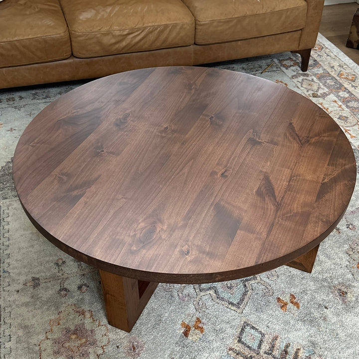 Round Modern Farmhouse Coffee Table - Seeds & Sawdust