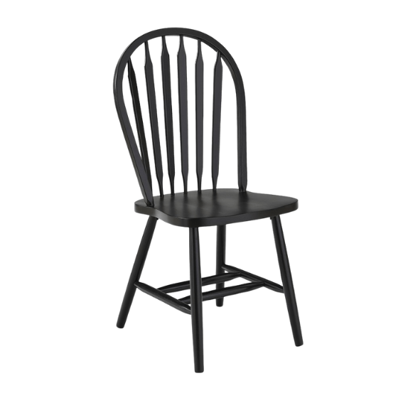 Windsor Arrowback Chair – 100% Solid Hardwood | Painted Black or White - Seeds & Sawdust