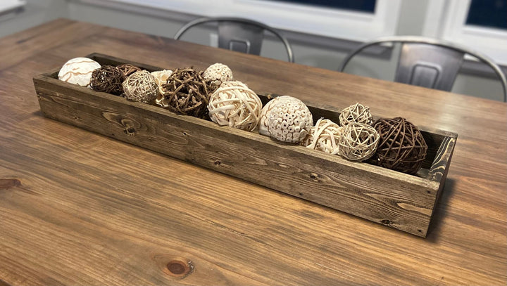 Wooden Table Top Centerpiece | Table Tray - Seeds & Sawdust