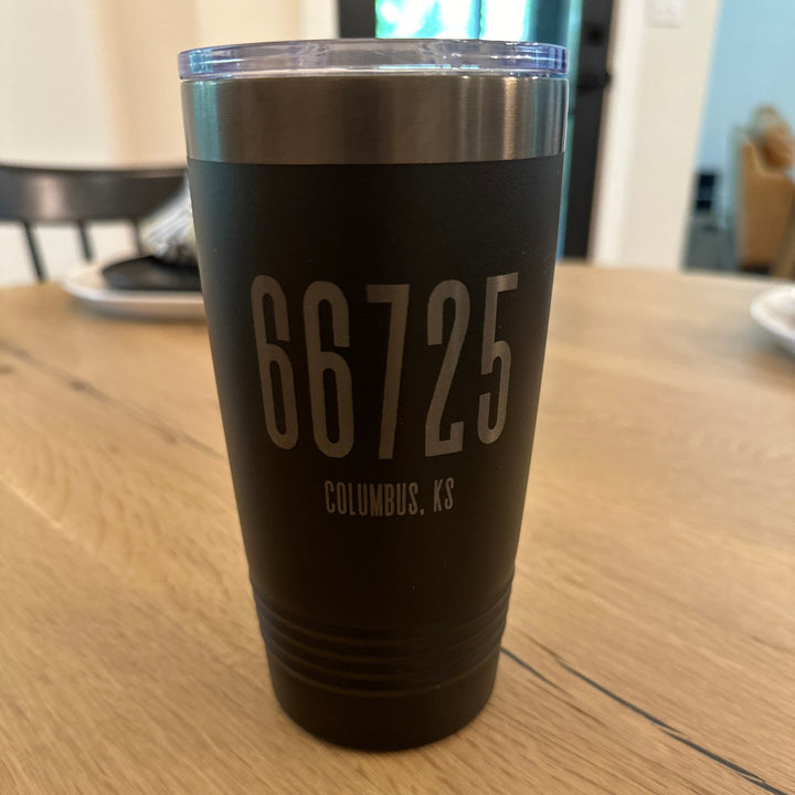 20 OZ Tumbler - City & Zip Code | Laser Engraved - Seeds & Sawdust