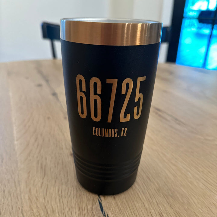 20 OZ Tumbler - City & Zip Code | Laser Engraved - Seeds & Sawdust