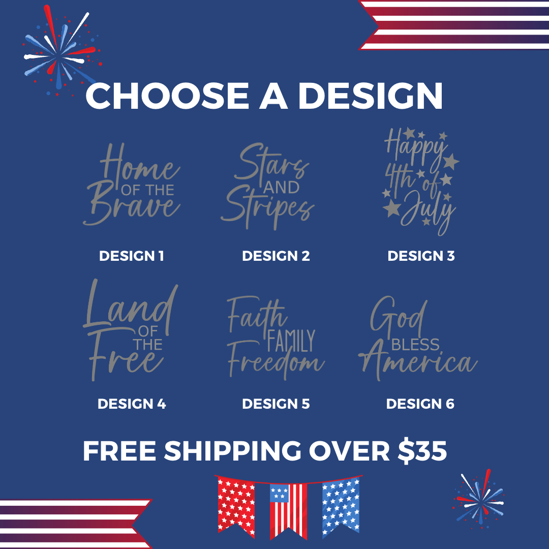 4 of July Holiday Cork Coasters, Holiday Décor, Independence Day, God Bless America, Pack of 12 Coasters