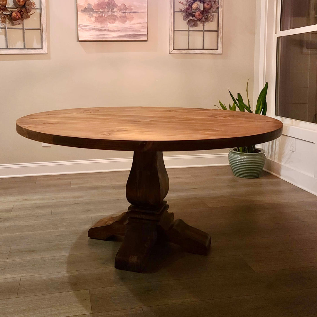 Shown with Knotty Pine Top, Stained in Speical Walnut/Matte Poly