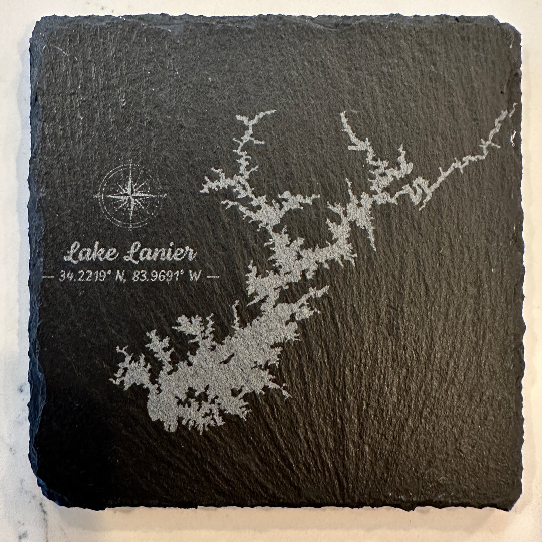 Lake Lainer Slate Coaster Set