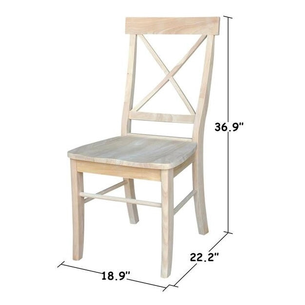 Wooden X Back Chair