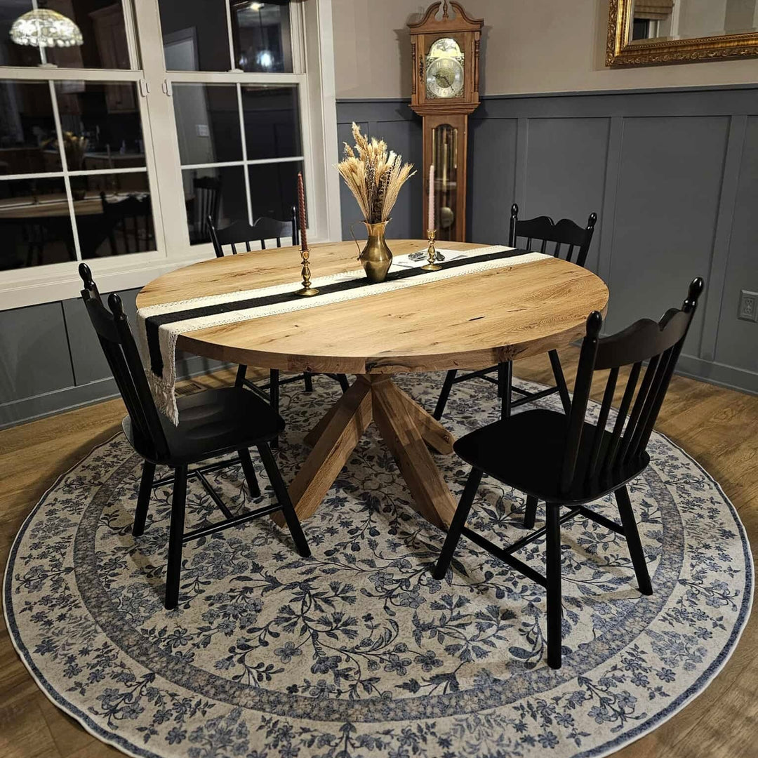 Lance 60” Round / Shown in a Natural Finish with Matte Poly