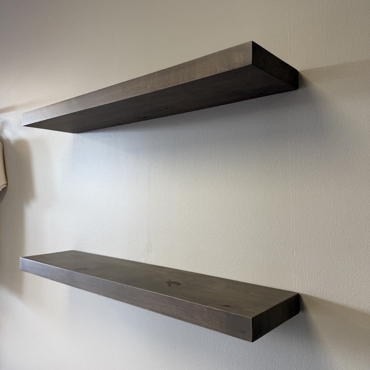 Alder Floating Shelf - 1.75" Thick - Seeds & Sawdust