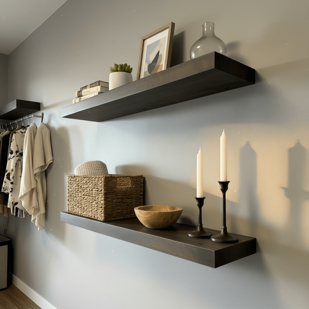 Alder Floating Shelf - 1.75" Thick - Seeds & Sawdust