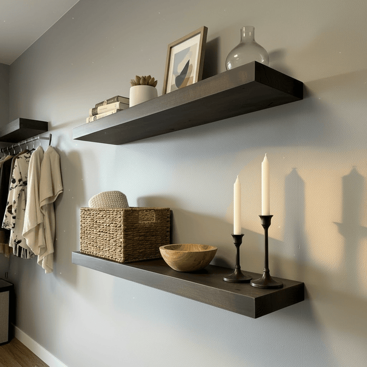 Alder Floating Shelf - 1.75" Thick - Seeds & Sawdust