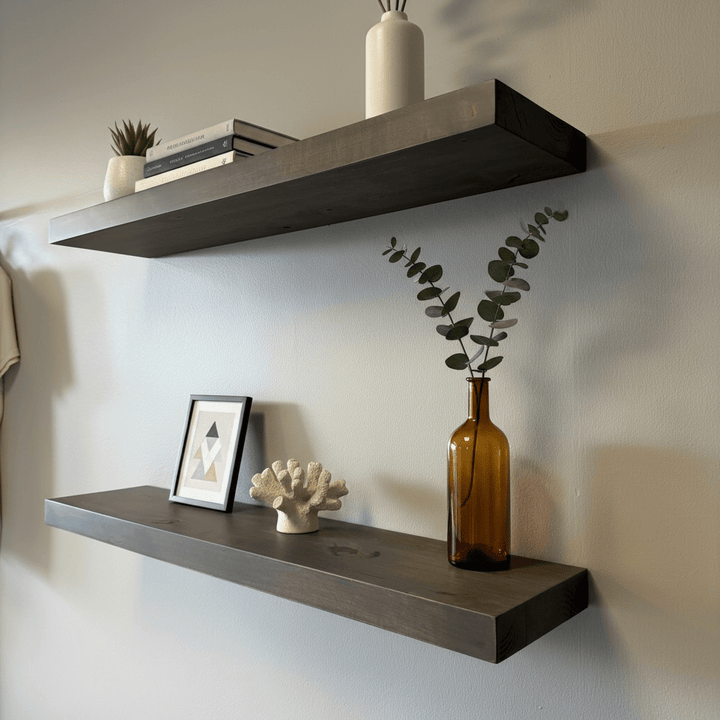 Alder Floating Shelf - 1.75" Thick - Seeds & Sawdust