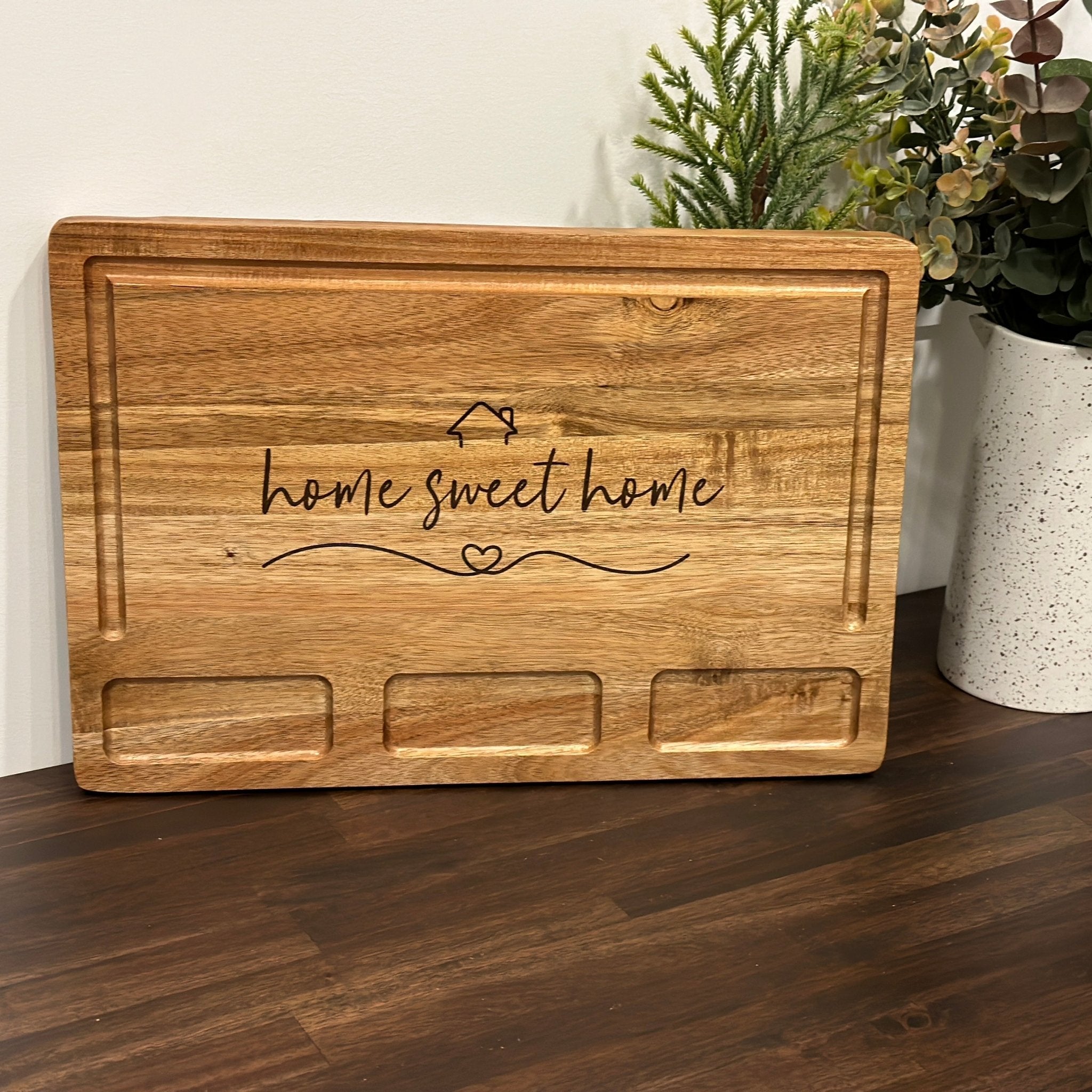 Solid Wood Cutting Board - Home Sweet Home, Established, deals Family, Charcuterie