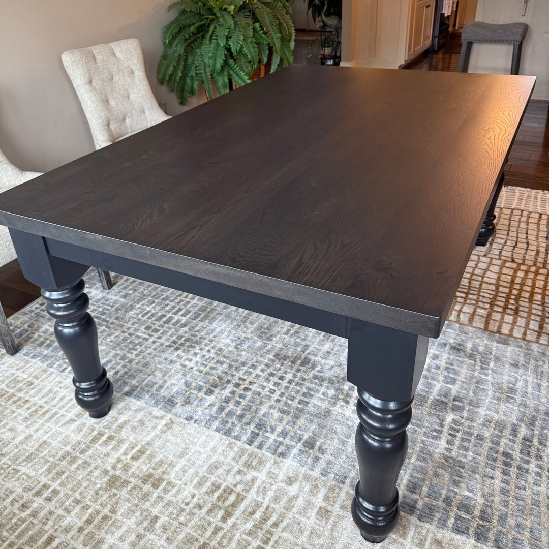 Classic Farmhouse Table | Chunky Legs - Seeds & Sawdust