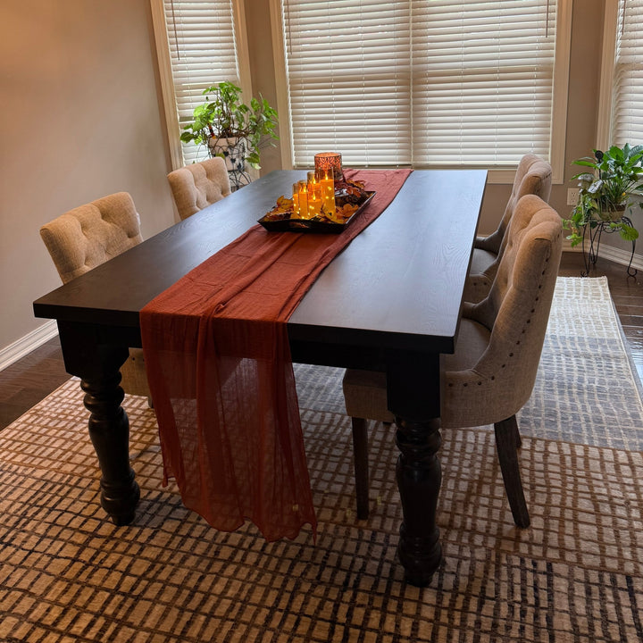 Classic Farmhouse Table | Chunky Legs - Seeds & Sawdust
