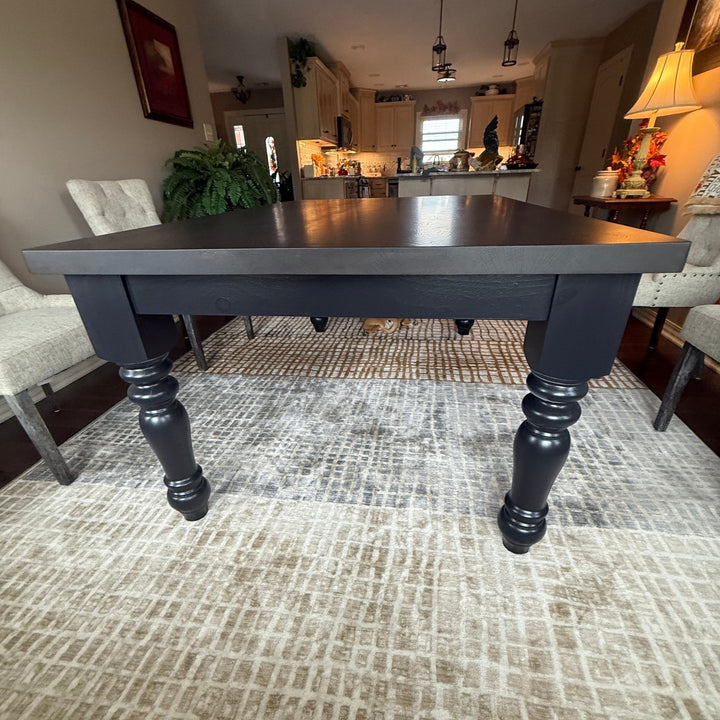 Classic Farmhouse Table | Chunky Legs - Seeds & Sawdust