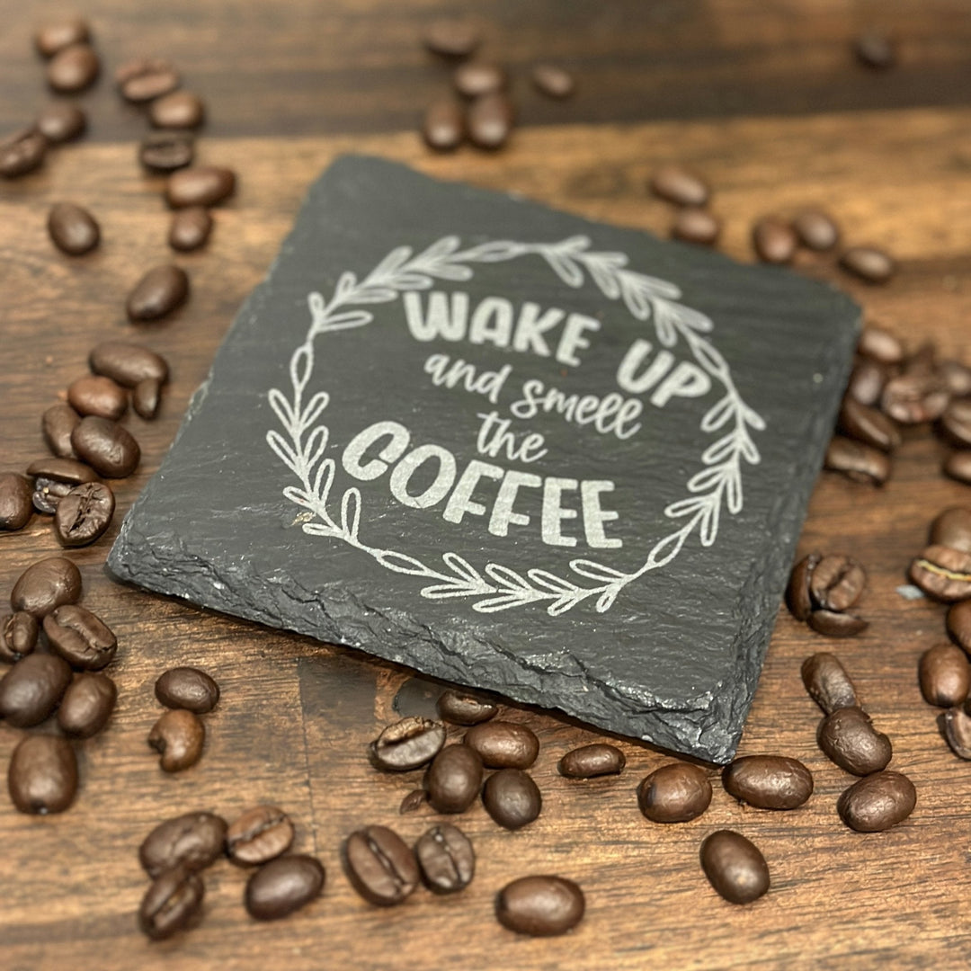 Coffee Lover Slate Coasters | Various Designs - Seeds & Sawdust