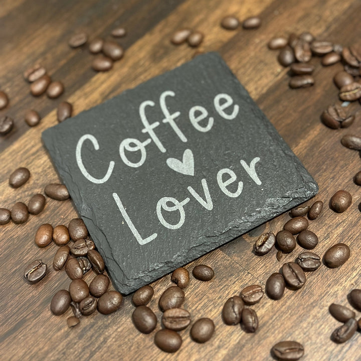 Coffee Lover Slate Coasters | Various Designs - Seeds & Sawdust