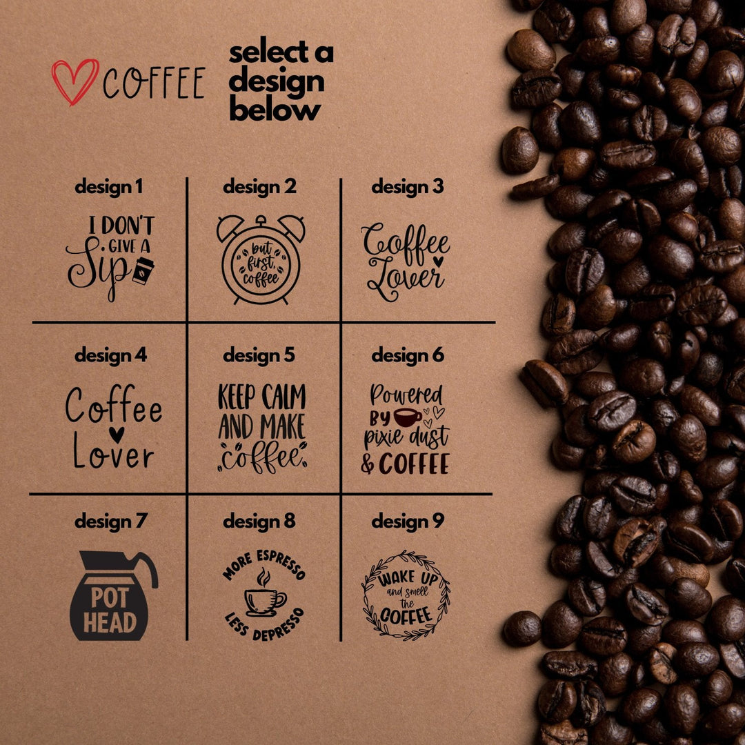 Coffee Lover Slate Coasters | Various Designs - Seeds & Sawdust