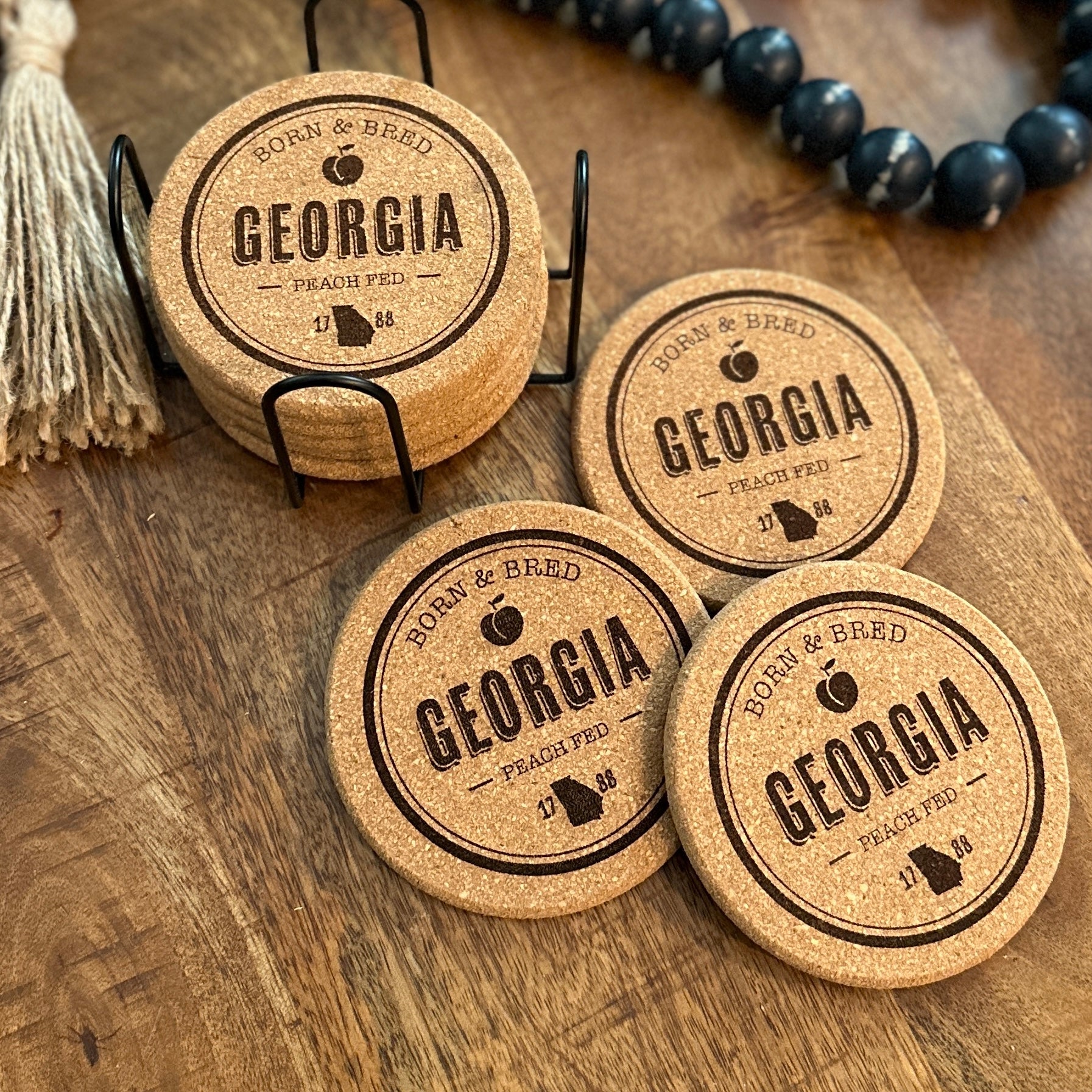 Seeds & Sawdust Georgia Born Cork Coaster