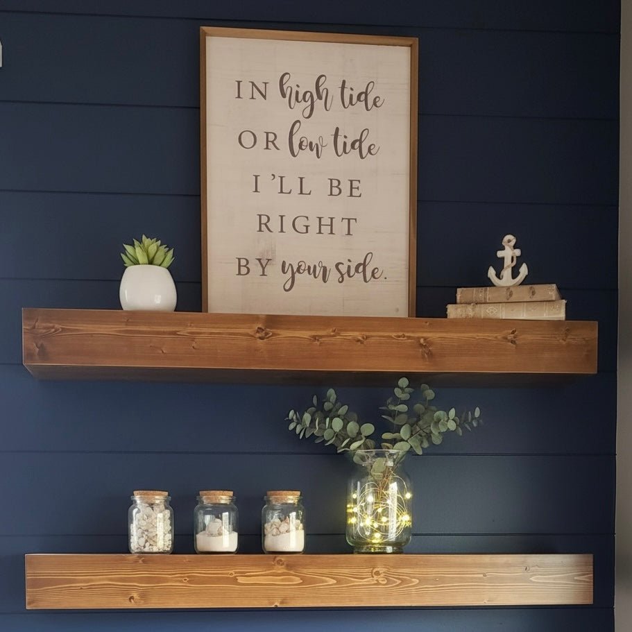 Farmhouse Floating Shelves – Handmade Wood Shelves with Custom Stain & Finish Options - Seeds & Sawdust