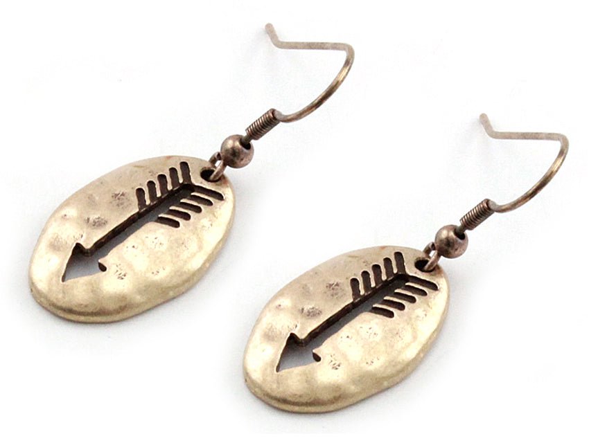 Gold Stamped Arrow Earrings - Seeds & Sawdust