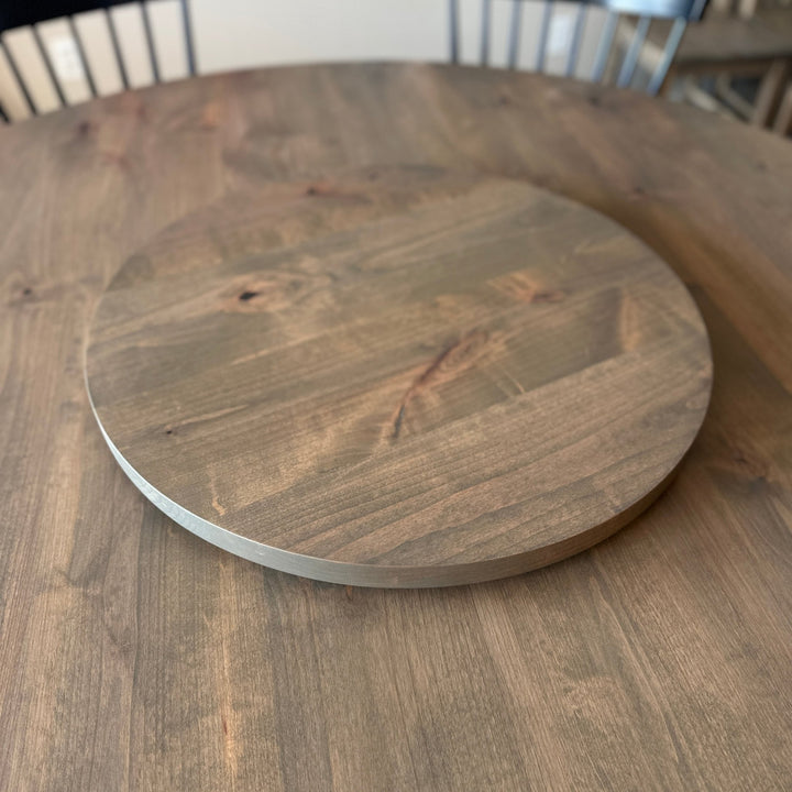 Handcrafted Wooden Lazy Susan – Low Profile with Ball - Bearing Base - Seeds & Sawdust