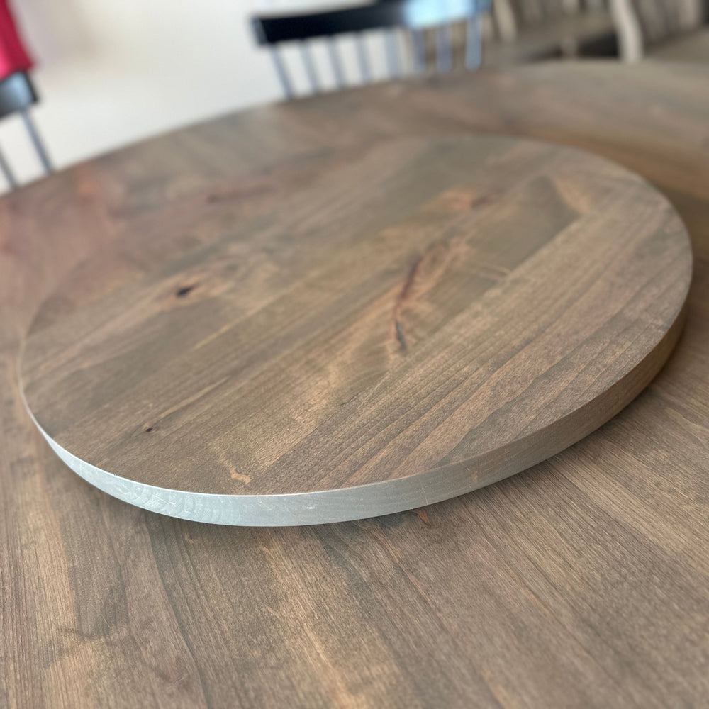 Handcrafted Wooden Lazy Susan – Low Profile with Ball - Bearing Base - Seeds & Sawdust