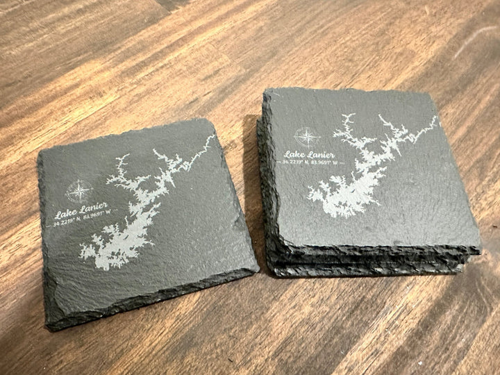 Lake Lainer Slate Coaster Set - Seeds & Sawdust