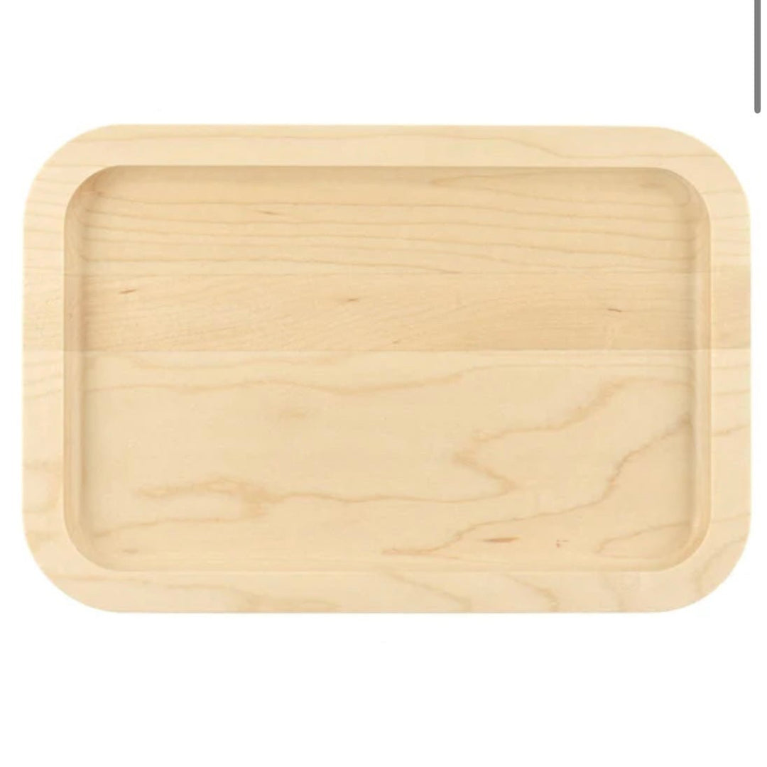 Personalized Walnut or Maple Catchall Tray – Custom Engraved Bible Verse or Quote | 6" x 9" Wood Tray - Seeds & Sawdust