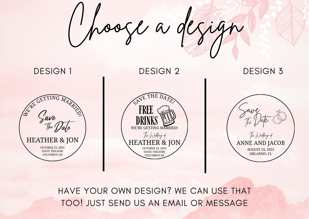 Personalized Wedding Save the Date Cork Coasters - Seeds & Sawdust