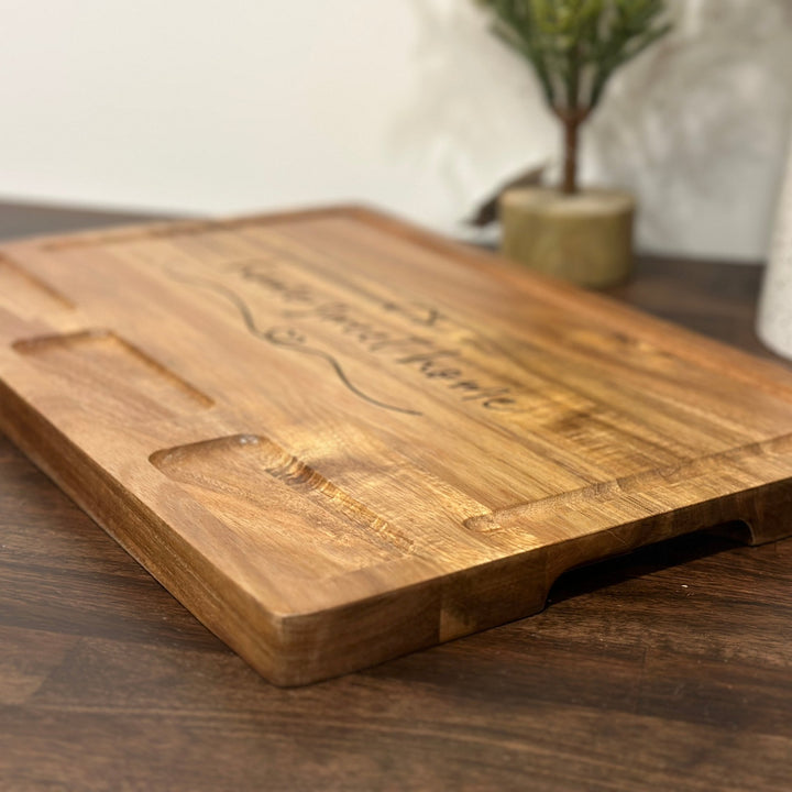 Real Estate Closing Gift | Charcuterie Board 3 - Compartment | Home Sweet Home - Seeds & Sawdust