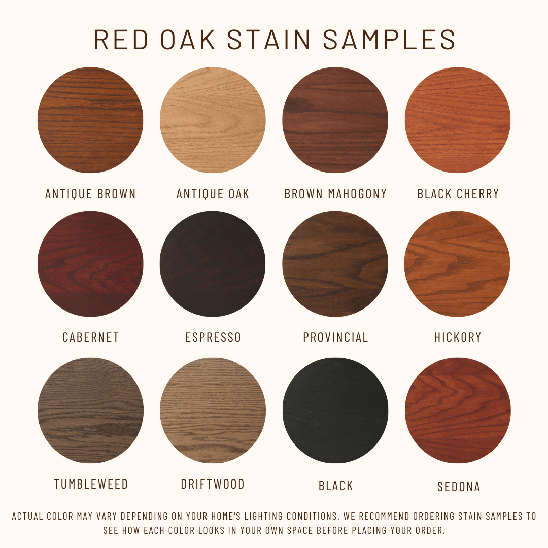 Red Oak Floating Shelf Stain Samples - Seeds & Sawdust