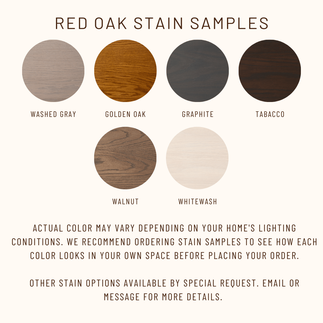 Red Oak Floating Shelf Stain Samples - Seeds & Sawdust