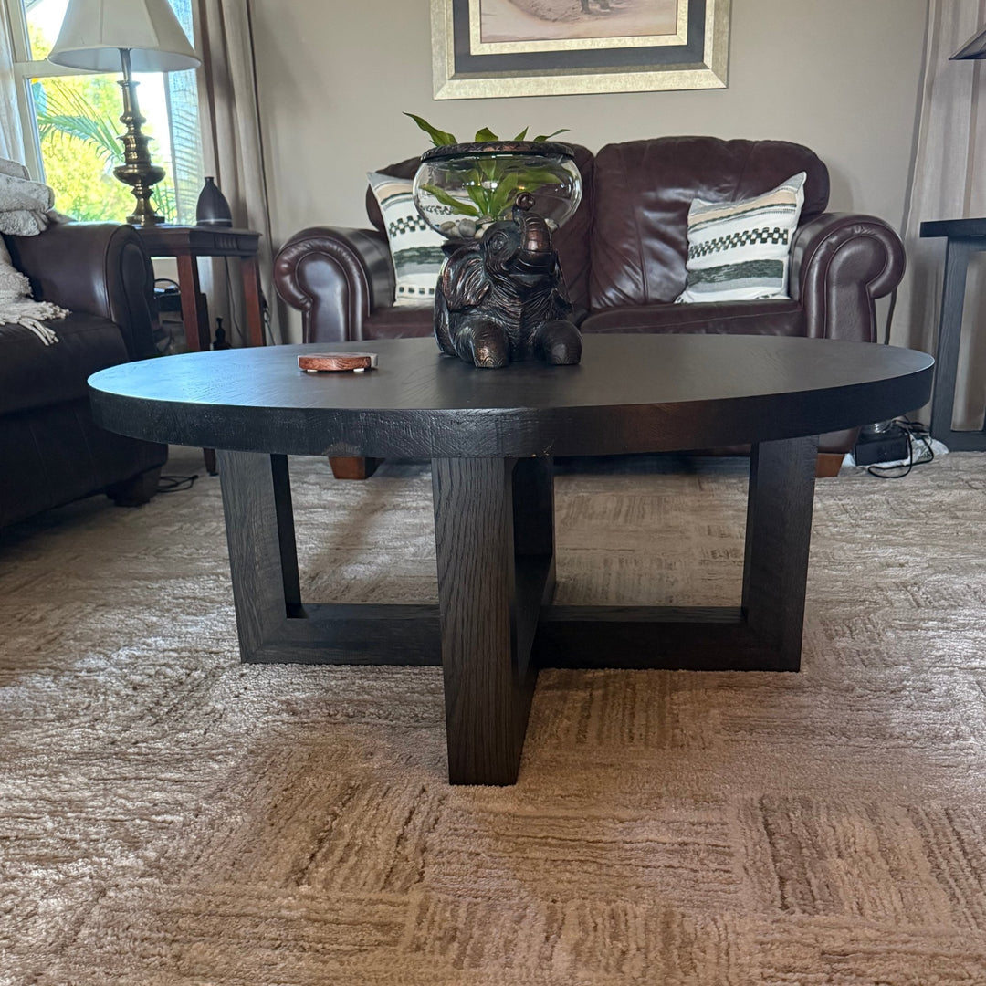 Round Modern Farmhouse Coffee Table - Seeds & Sawdust