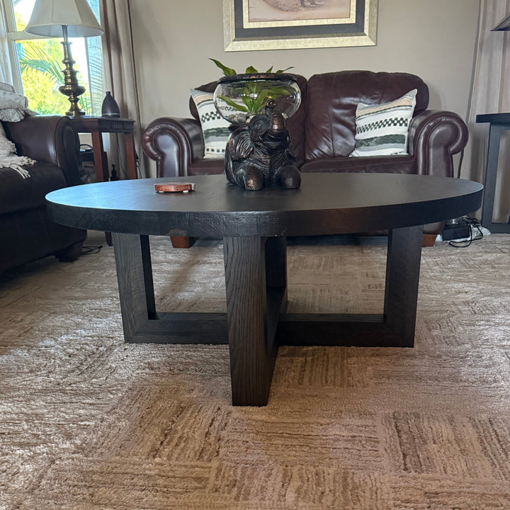 Round Modern Farmhouse Coffee Table - Seeds & Sawdust