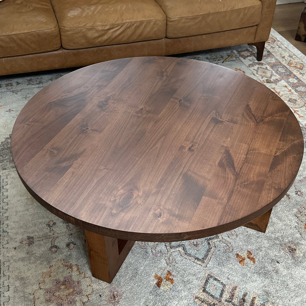Round Modern Farmhouse Coffee Table - Seeds & Sawdust