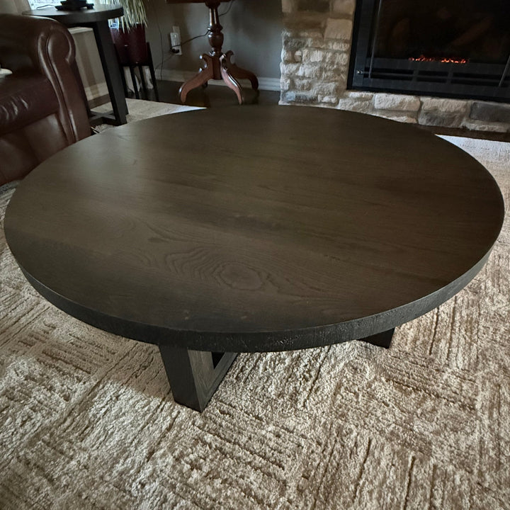 Round Modern Farmhouse Coffee Table - Seeds & Sawdust