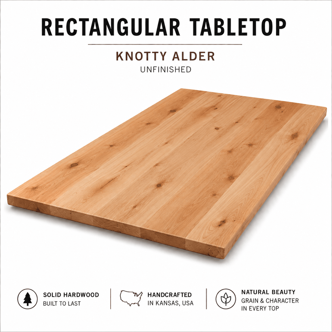 Solid Wood Rectangular Tabletop | Unfinished Restaurant & Bar Table Top - Seeds & Sawdust
