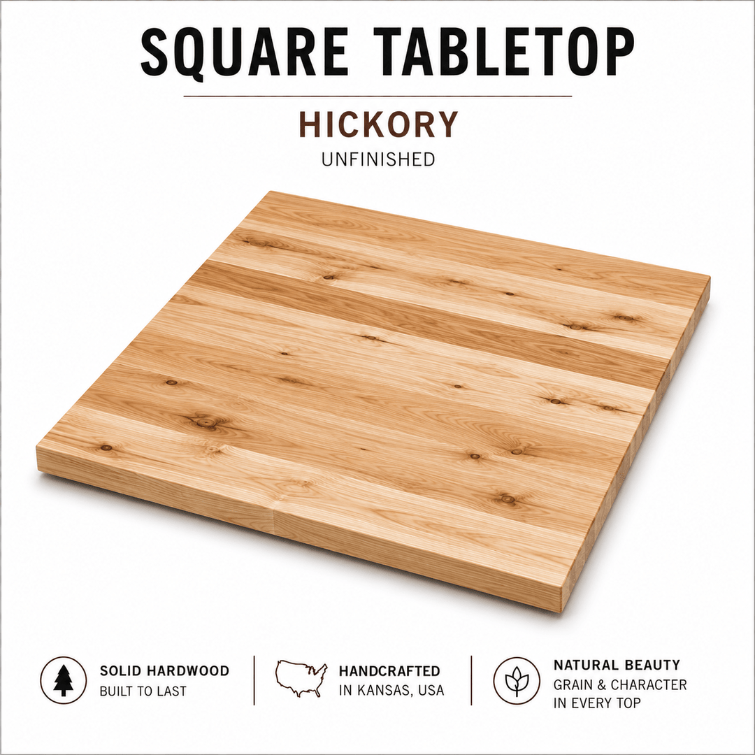 Solid Wood Square Tabletop | Unfinished Restaurant & Bar Table Top - Seeds & Sawdust