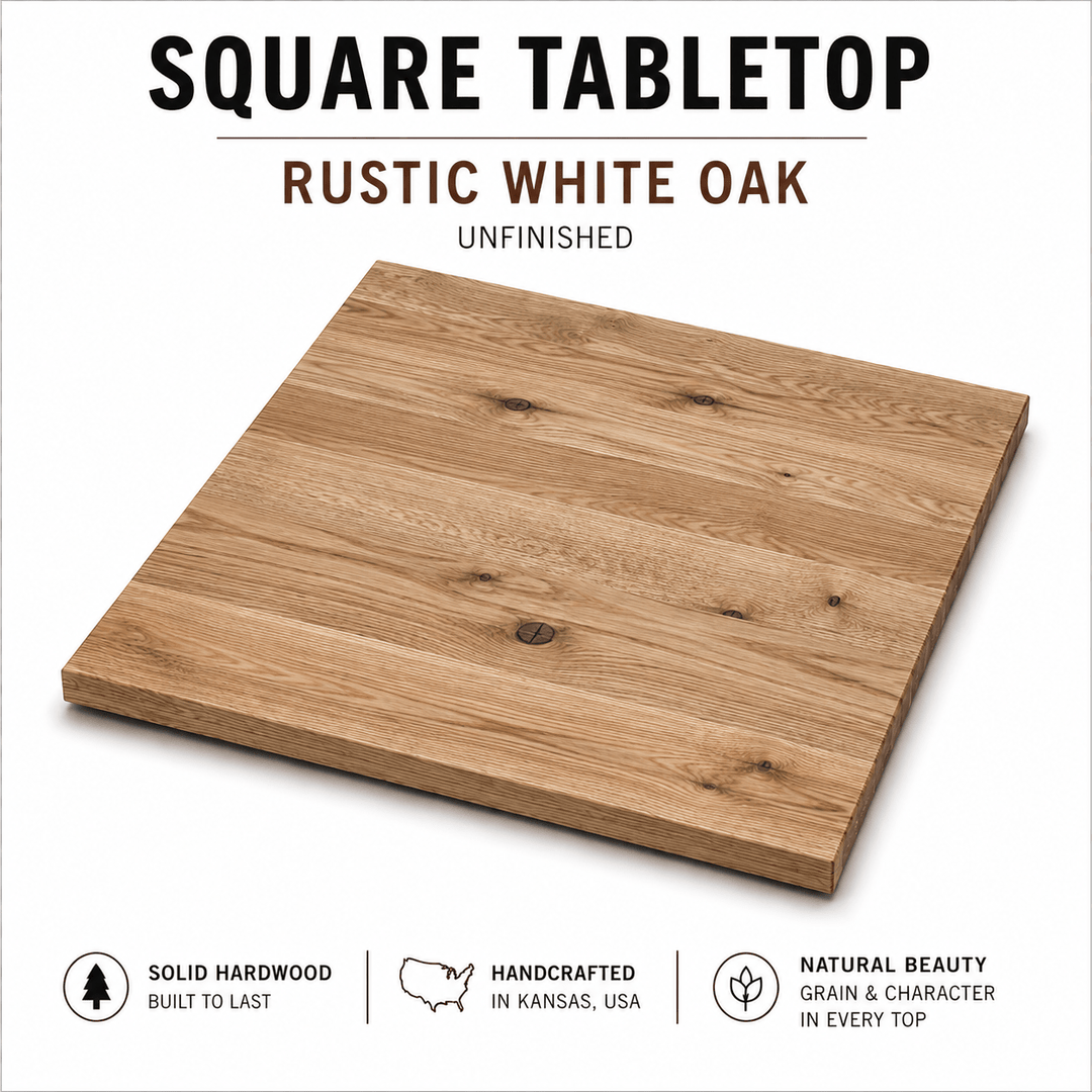 Solid Wood Square Tabletop | Unfinished Restaurant & Bar Table Top - Seeds & Sawdust