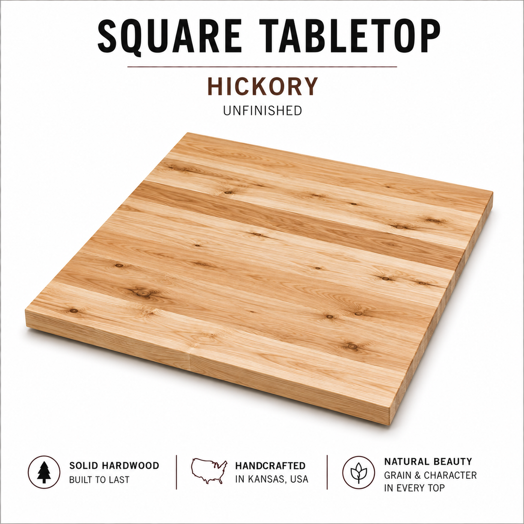 Solid Wood Square Tabletop | Unfinished Restaurant & Bar Table Top