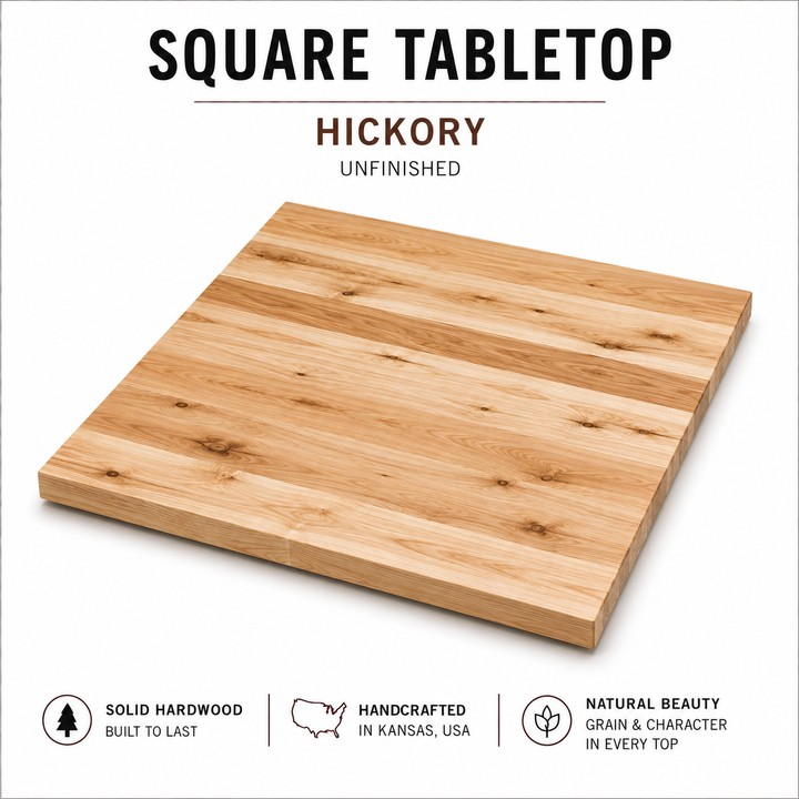 Solid Wood Square Tabletop | Unfinished Restaurant & Bar Table Top