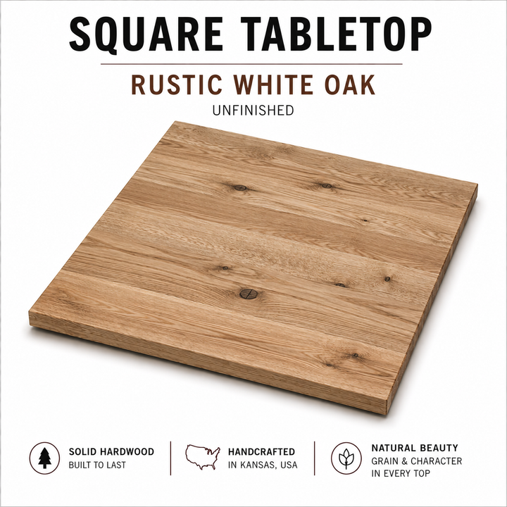 Solid Wood Square Tabletop | Unfinished Restaurant & Bar Table Top